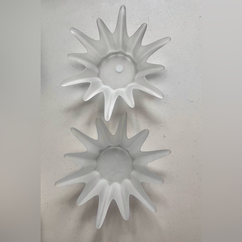 Glass Candle Holders. Set of 2